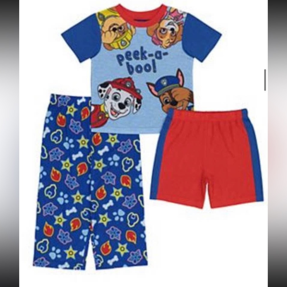 Paw Patrol 3-Piece Pajama Set- New! Size 4T